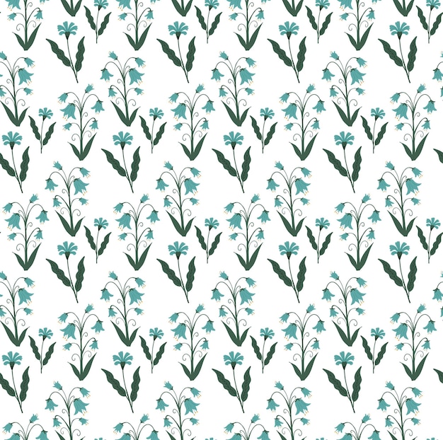 Vintage flowers seamless pattern, trendy print. floral repeating texture, background. vector illustration.