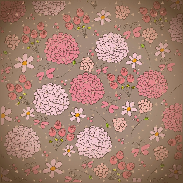 Vector vintage flowers