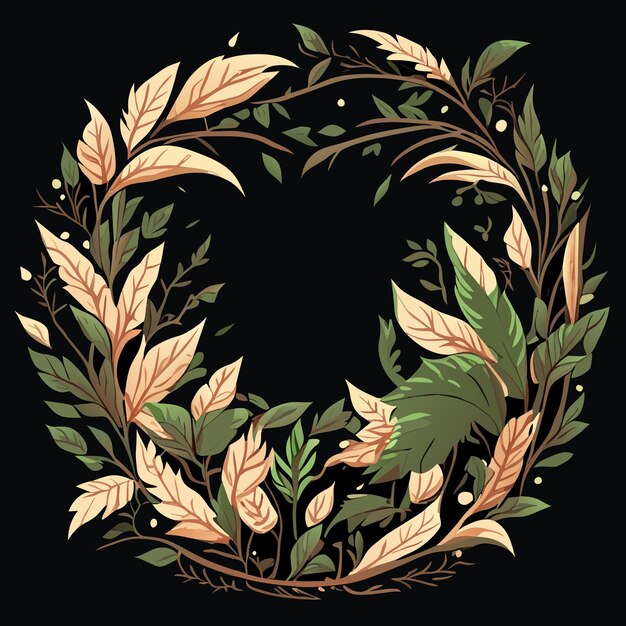 Vector vintage foliage vector retro collection