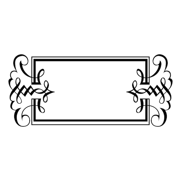 Вектор Винтажные кованые цветочные классические каллиграфические ретро виньетки прокрутки рамки элементы декоративного дизайна черный набор изолированных вектор