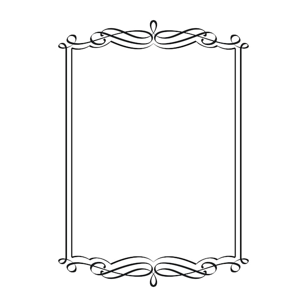 Vintage frame Bruiloft kalligrafische rechthoekig frame