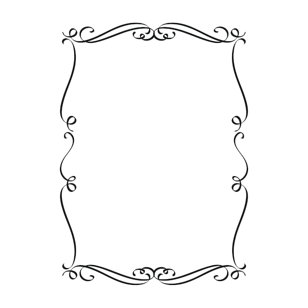 Vintage frame Bruiloft kalligrafische rechthoekig frame