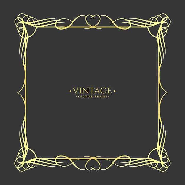 Vintage frame calligraphic ornamental frame collection vector file