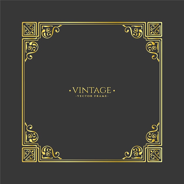 Vintage frame calligraphic ornamental frame collection vector file