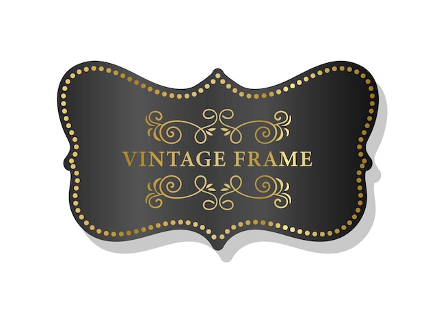 Vector vintage frame dark gold