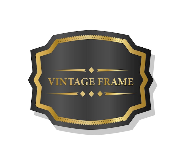 Vintage frame dark gold