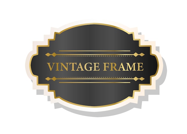 Vintage frame dark gold