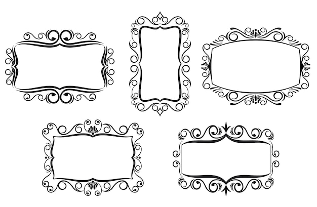 Vector vintage frame for design