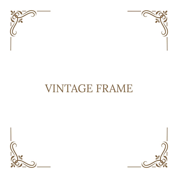 Vintage Frame Elements Grens Goud Vierkant Hoek