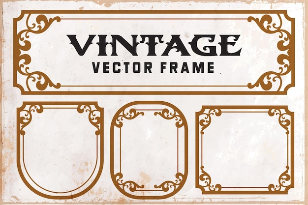 Vintage frame label collection