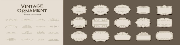 Vintage frame Ornamental label Vintage decorations Vector illustration