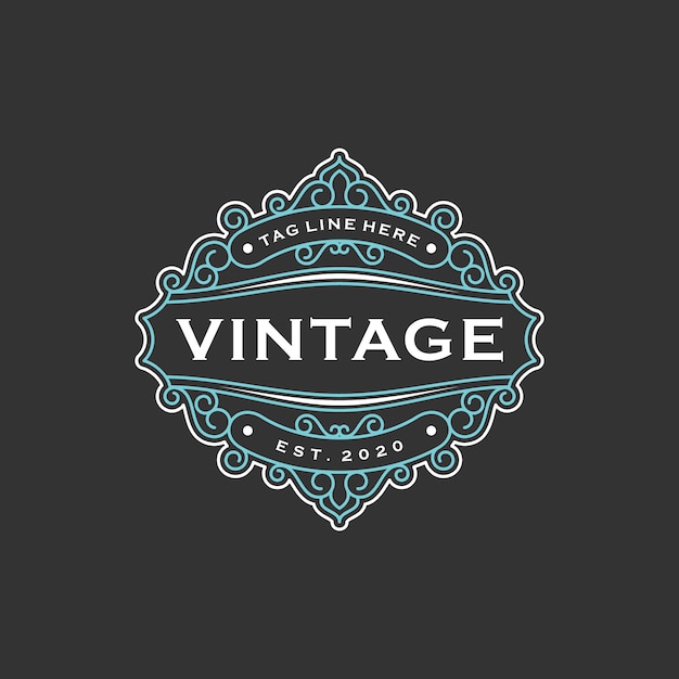 Vector vintage frame and retro badge