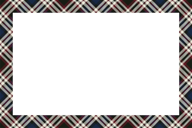 Vintage frame vector. scottish border pattern retro style