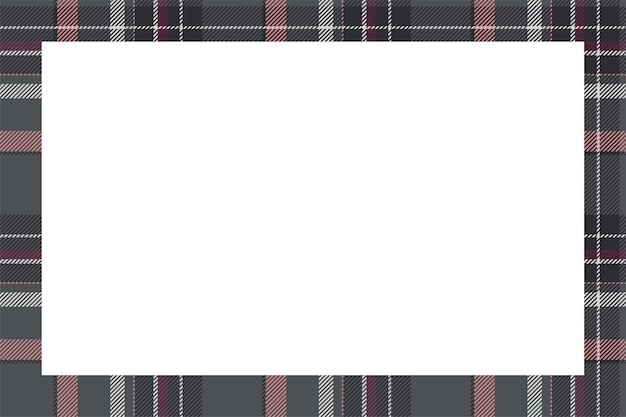 Vector vintage frame vector. scottish border. tartan plaid ornament.