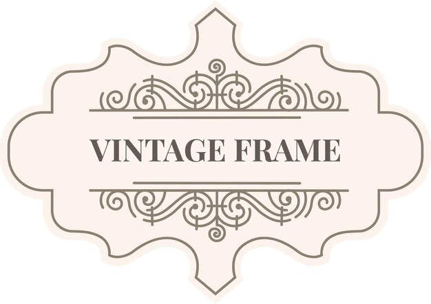 vintage frame with ornate swirls enhancing the classic design creating an elegant and sophisticated look perfect for adding a touch of timeless beauty to any project