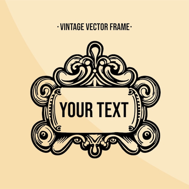 Vintage frame for writing text of message