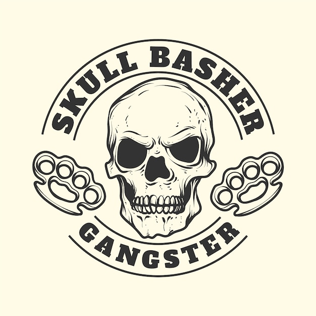 Vintage gangster maffia logo