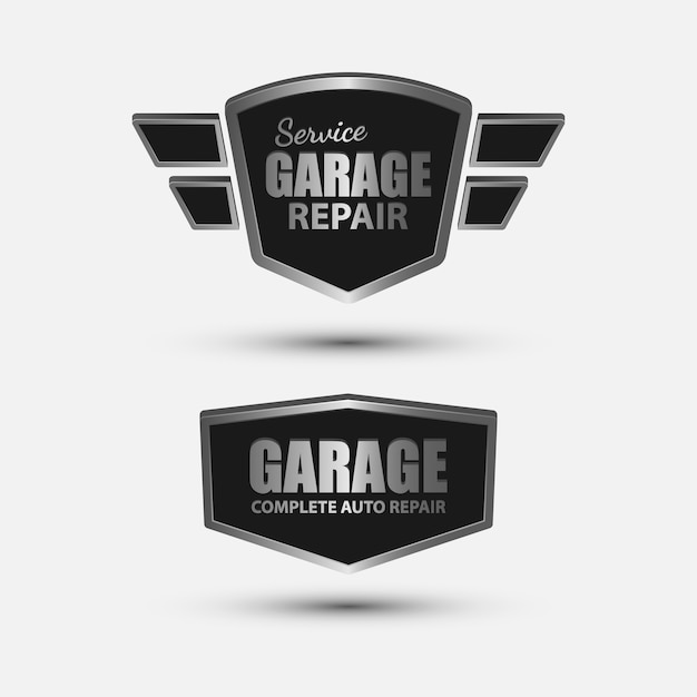 Vector vintage garage retro label