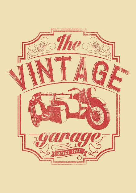 La moto d'epoca da garage retrò