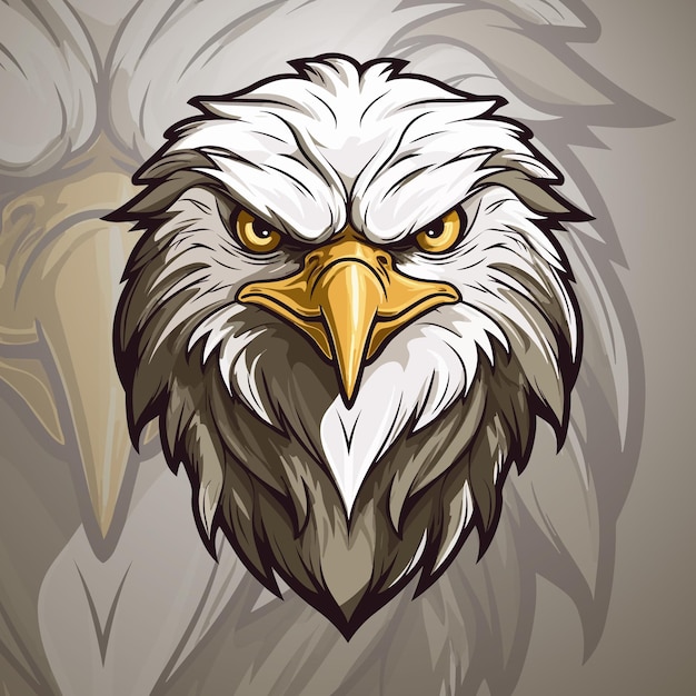 Vintage geïnspireerd Eagle Mascot-logo Modern concept voor badge-embleem en t-shirtafdrukken