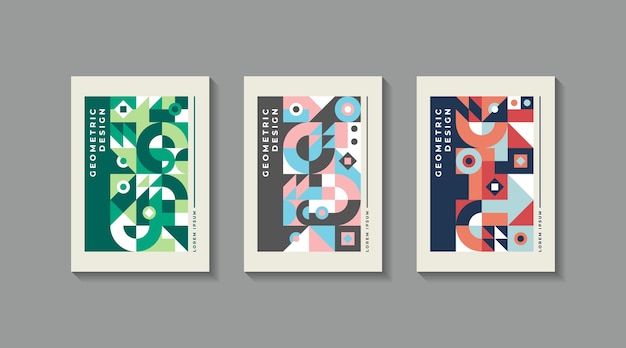 Vintage geometric style covers