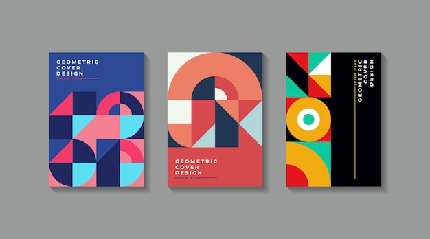 Vintage geometric style covers