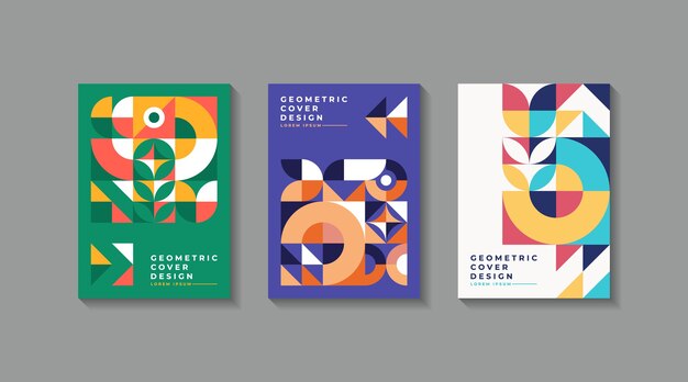 Vintage geometric style covers