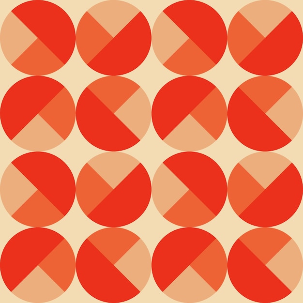 Vintage geometrisch patroon met cirkels in de stijl van de jaren 70 en 60 Vector illustratie