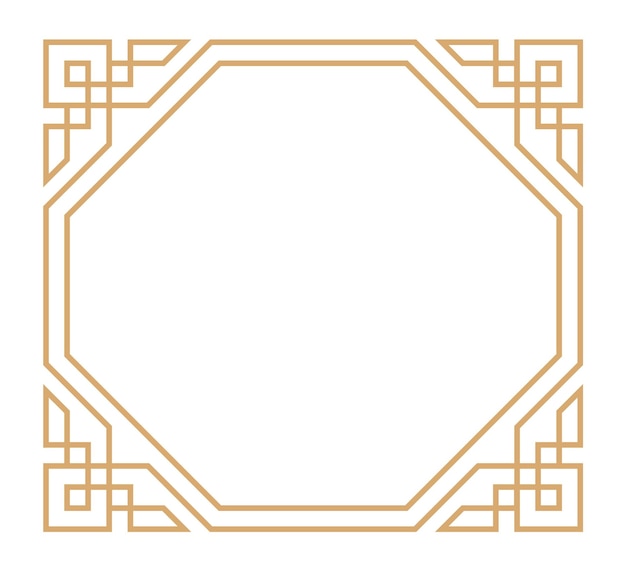 Vintage geometrische patroon frame. Art deco lijnstijl. vector illustratie