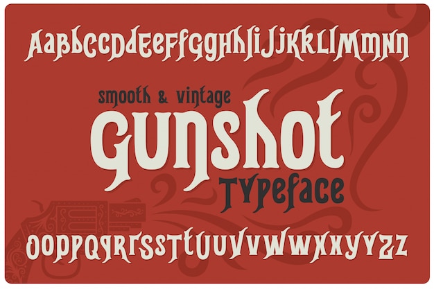 Vintage getextureerde lettertypeset