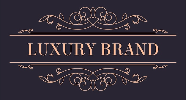 Vintage gold logotype for luxury brand