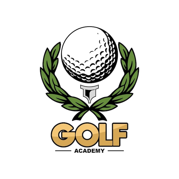 Vintage golf logo vector design template