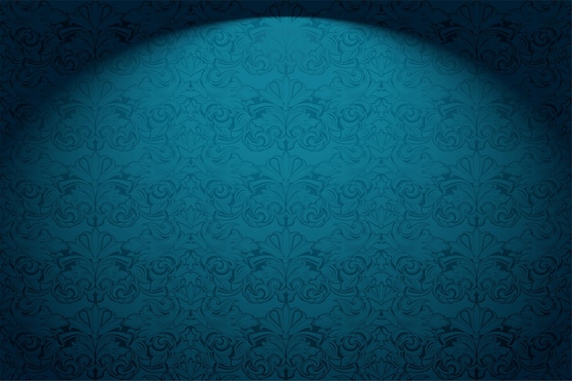 Vector vintage gothic background in the baroque rococo style luxurious royal wallpaper in dark blue