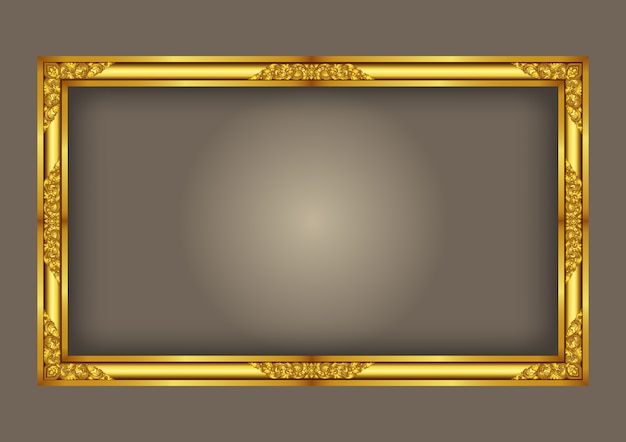 Vector vintage gouden thaise frame