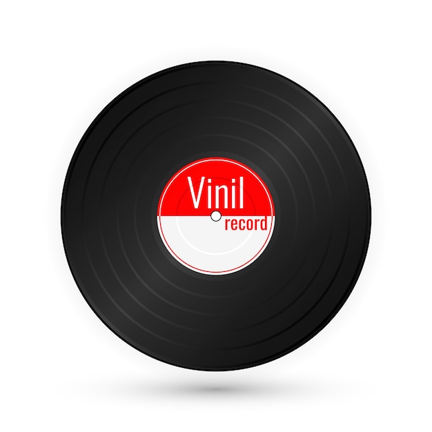 Premium Vector | Vintage gramophone disc isolated on white