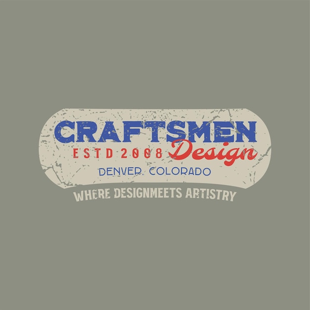 Distintivo con logo dello studio di progettazione grafica vintage
