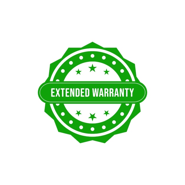 Vintage green extended warranty vector design