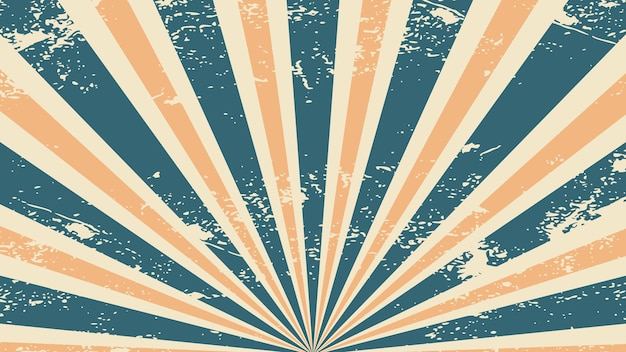 Vintage green mint sunburst grunge background vector