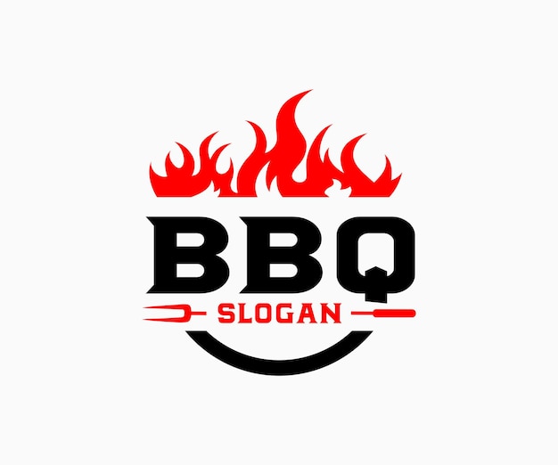 Vintage grill barbecue restaurant logo design