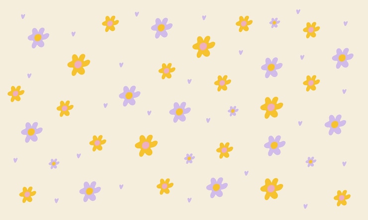 Vector vintage groovy pastel retro achtergrond met bloemen leuke kleurrijke trendy vectorillustratie in stijl jaren '70 jaren '80