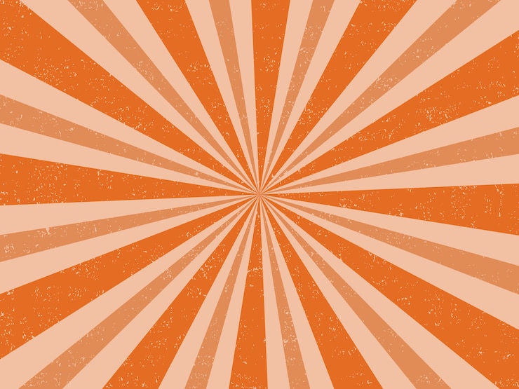 Vector vintage grunge retro oranje kleur burst achtergrond
