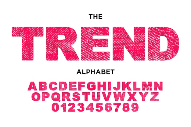 винтажная гранж-типография, текстурированный шрифт и алфавит в стиле панка
