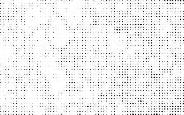 Vector vintage halftone dot and square seamless pattern a black and white halftone pattern with a white ba