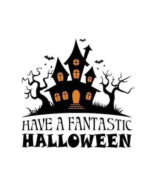 vintage halloween trendy vector tshirt design