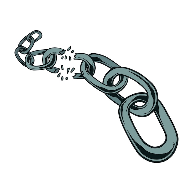 Vector vintage hand drawing chain illustration