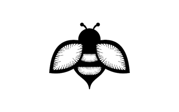 ヴィンテージ手描き蜂プレミアベクトルロゴ