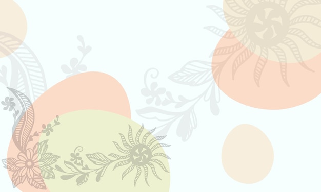 Vector vintage hand drawn floral background with modern style