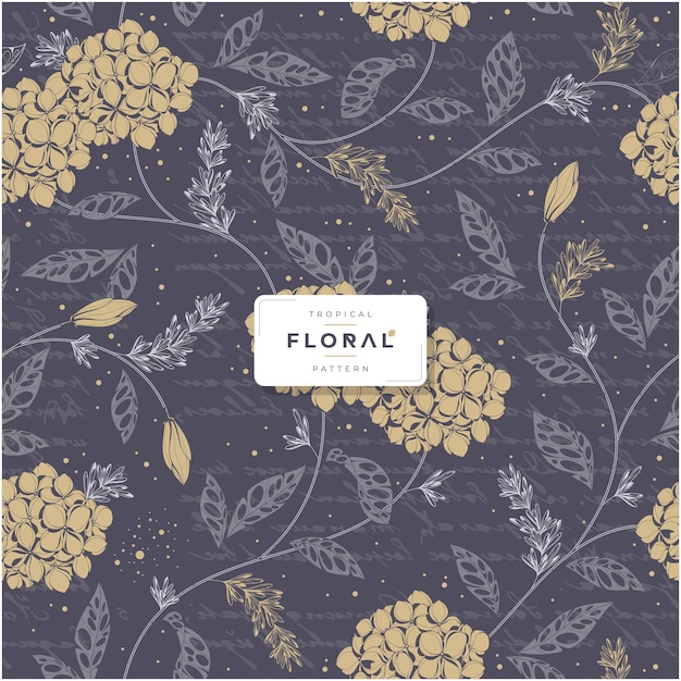 vintage hand drawn floral pattern