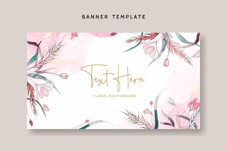 Vector vintage hand drawn floral watercolor background 