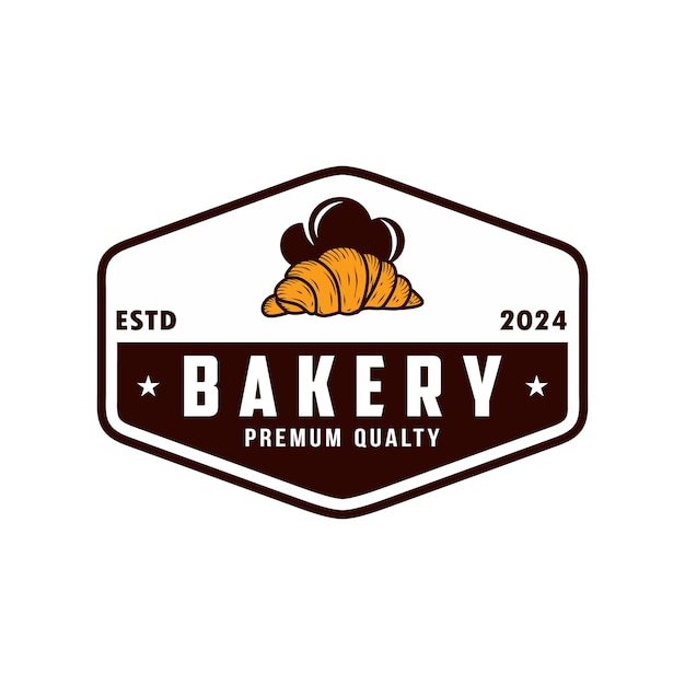 vintage hand drawn retro bakery shop logo design